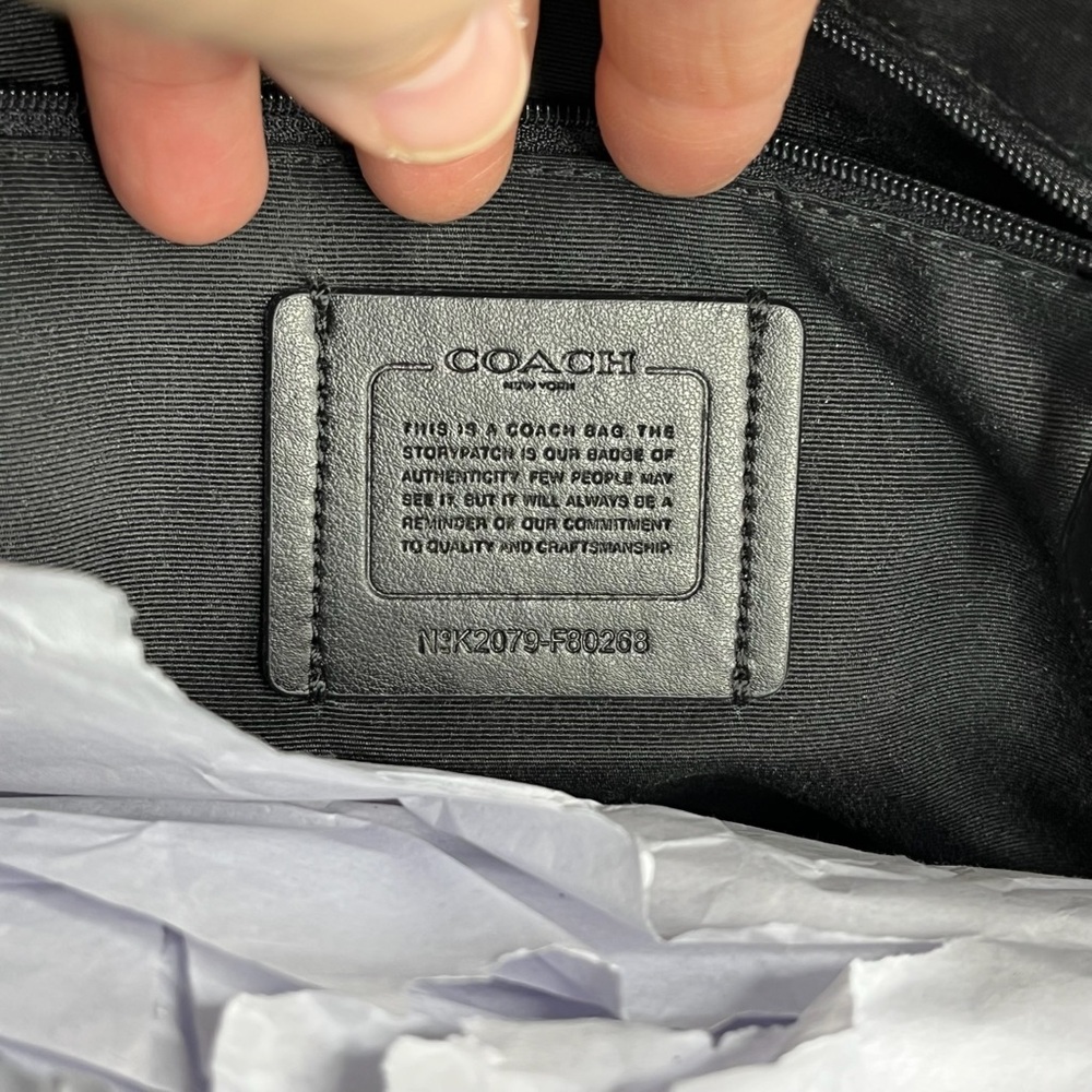 Coach Black Leather Shoulder Bag - Picture 9 of 16